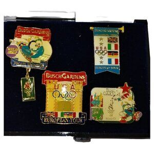 Busch‎ Gardens Olympic Pin Set Atlanta 1996 European Tour Souvenir